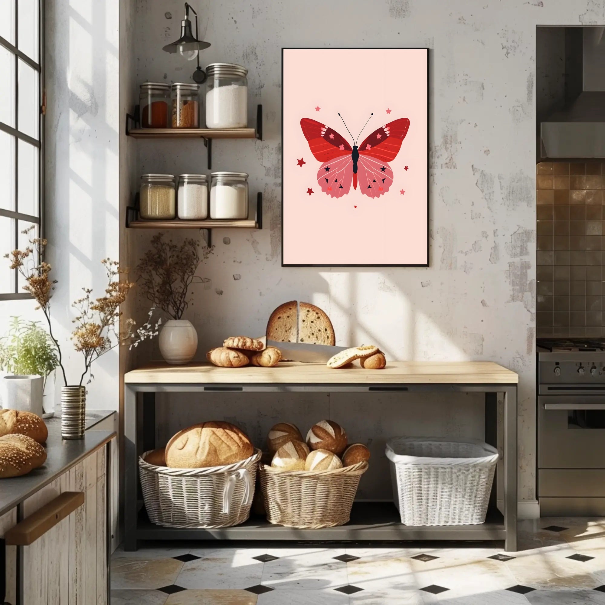 Whimsical Butterfly Art Print: Abstract or Artistic Poster PosterGoat