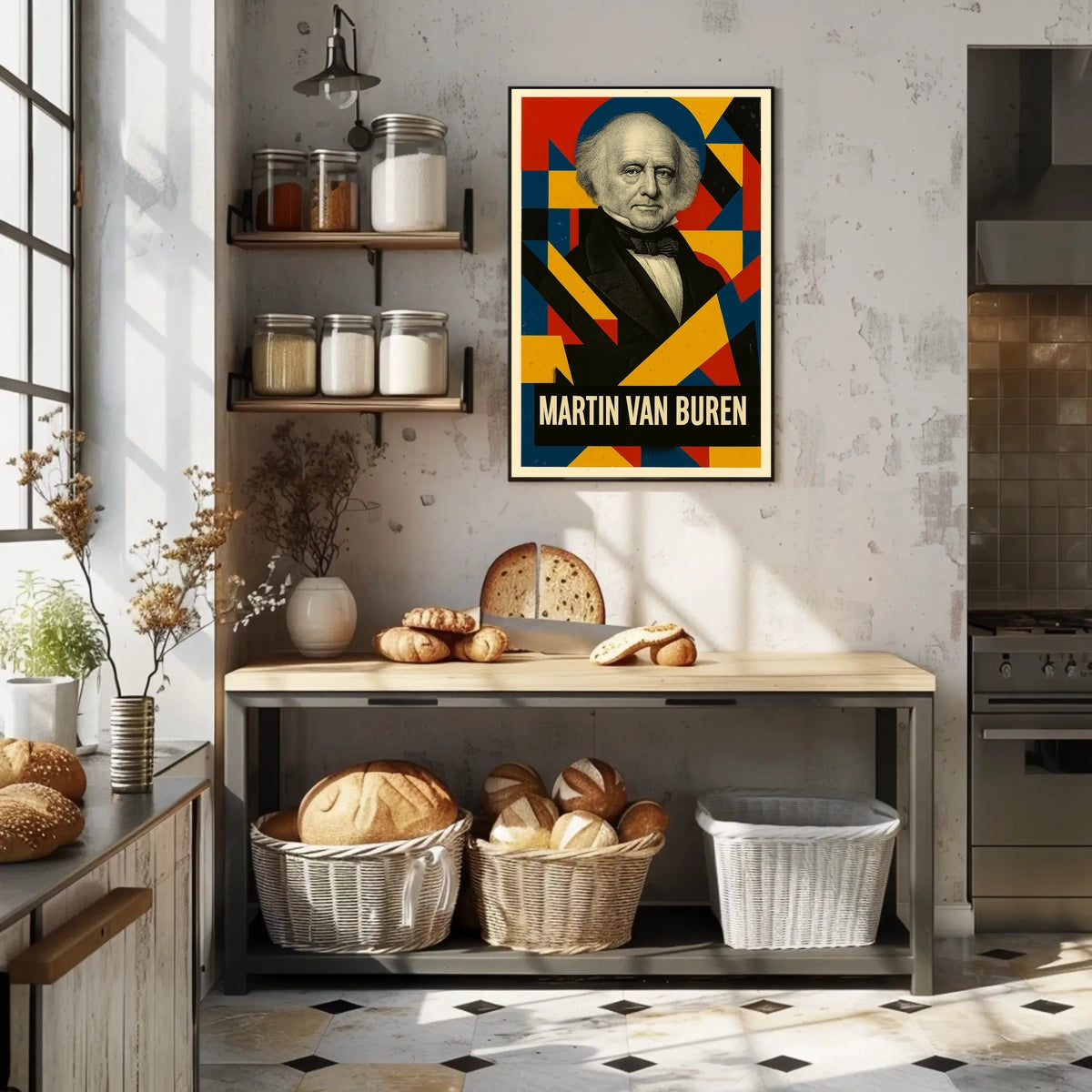 Martin Van Buren 8th President of the United States Abstract Pop Poster