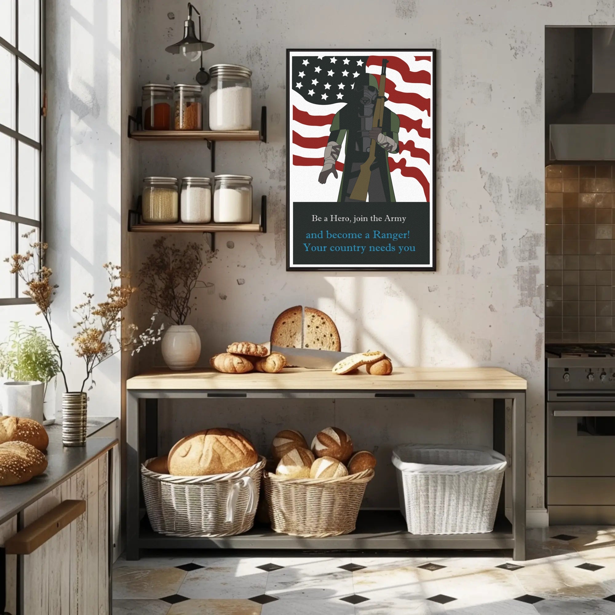Join the Army: Be a Warrior - Military Recruitment Poster