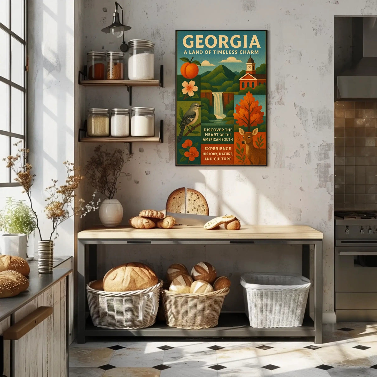 Georgia A Land Of Timeless Charm Poster