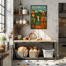Georgia A Land Of Timeless Charm Poster
