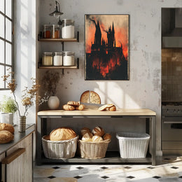 Enchanted Castle Silhouette Poster PosterGoat
