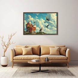 Majestic Mythical Realm Poster with Divine Elder