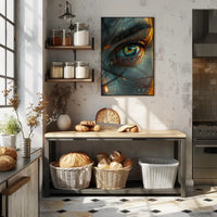 Mystical Iris: Surreal Eye Art Poster PosterGoat