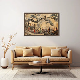 Traditional East Asian Cultural Scene Art Poster