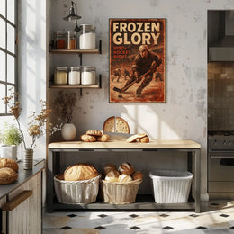 Frozen Glory Icy Landscape Photography Realism Poster