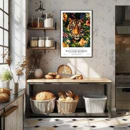 William Morris Tiger Illustration Art Poster - Animal Poster