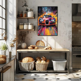 High-Performance Car Art: Abstract, Artistic, or Pop Culture Poster