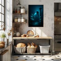 Underwater Ruins Exploration Art Print Poster PosterGoat