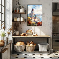 Majestic Castle By The Water Poster