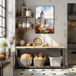 Majestic Castle By The Water Poster