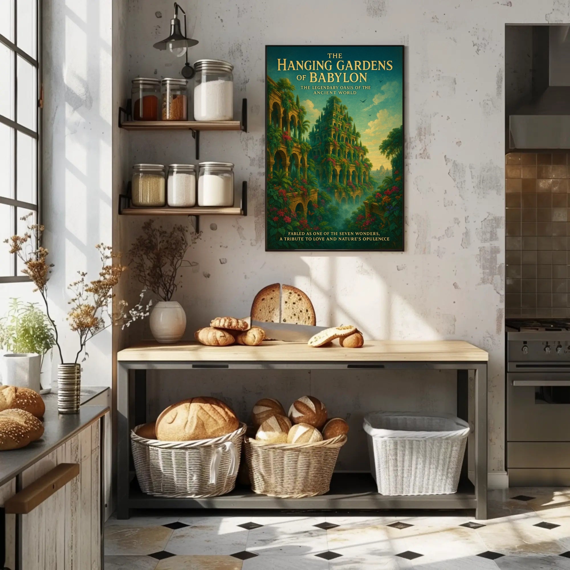 Hanging Gardens of Babylon Romantic Cultural or Heritage Poster