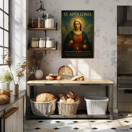 St. Apollonia Religious Veneration Art Poster - Cultural Heritage Poster PosterGoat