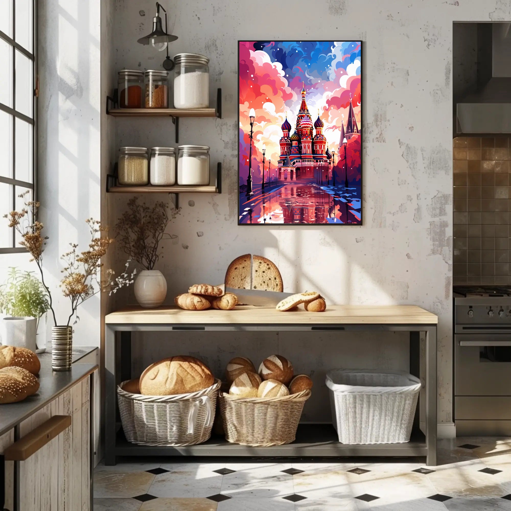 Vibrant St. BasilS Cathedral Poster