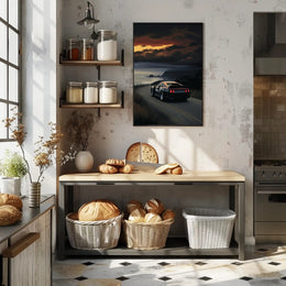 Coastal Drive At Sunset Poster