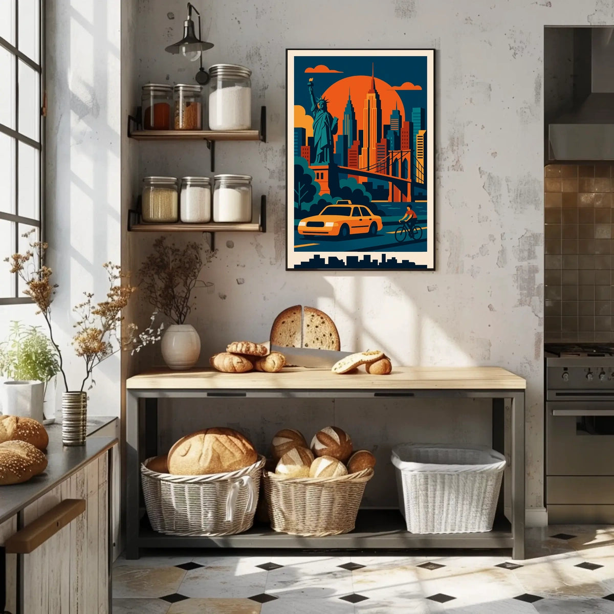 New York City Vibes Poster Bold Neon Energy For Urban Homes