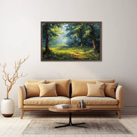 Serene Forest Impressionist Art Poster for Tranquility