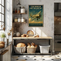 Grumman F4F Wildcat Courage In The Poster