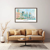 Oakland Skyline Illustration Poster PosterGoat