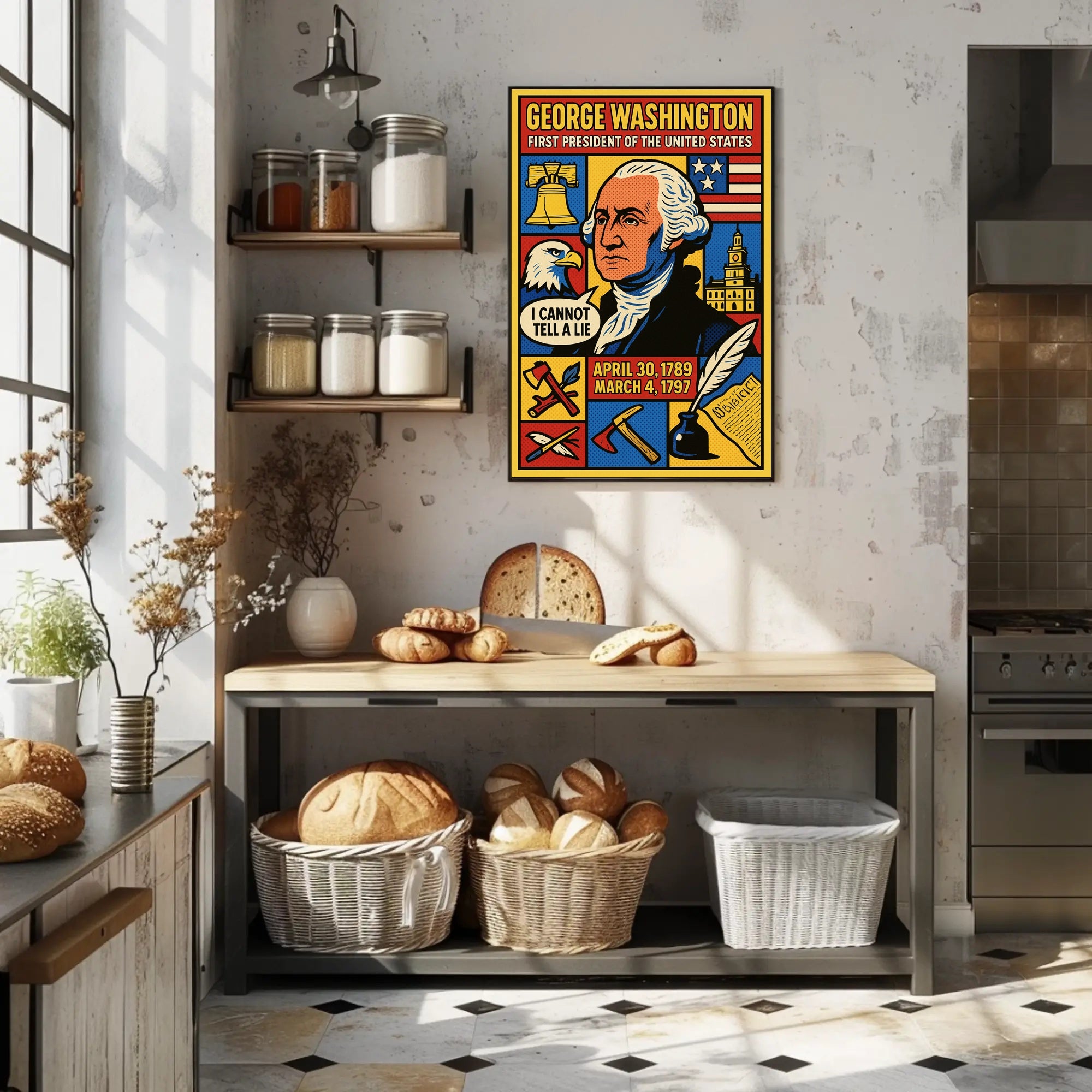 George Washington First President Poster PosterGoat