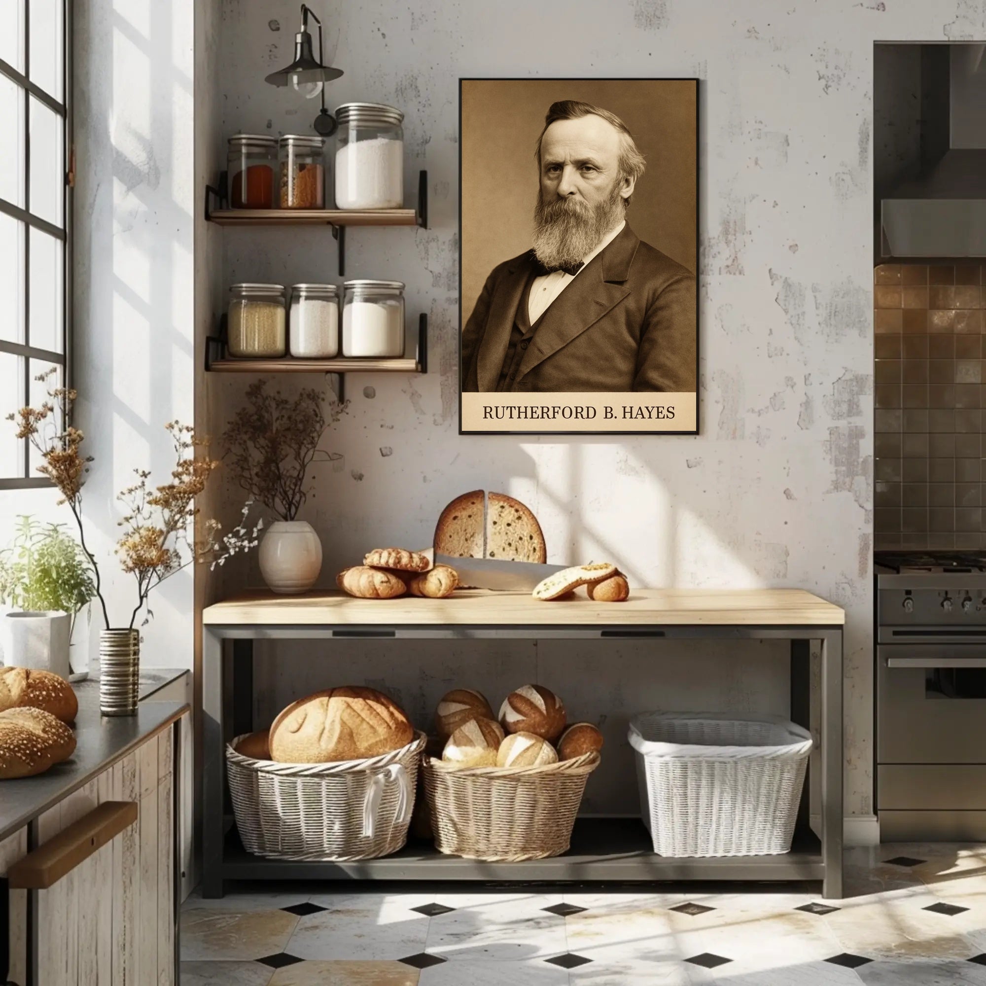 Rutherford B. Hayes Vintage Presidential Portrait Poster