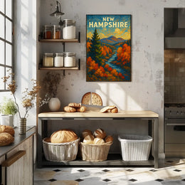 New Hampshire Autumn Landscape Poster