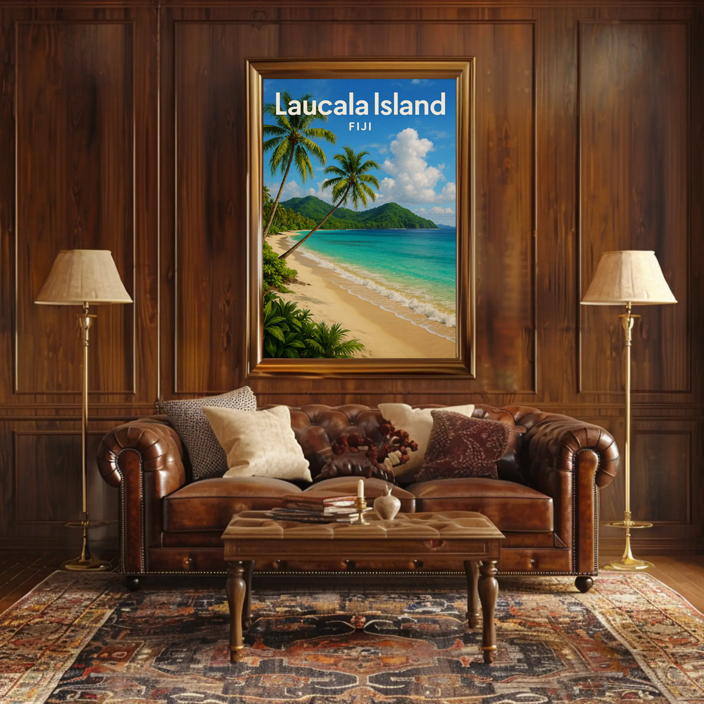 Laucala Island Fiji Vibrant Oceanfront Nature Poster