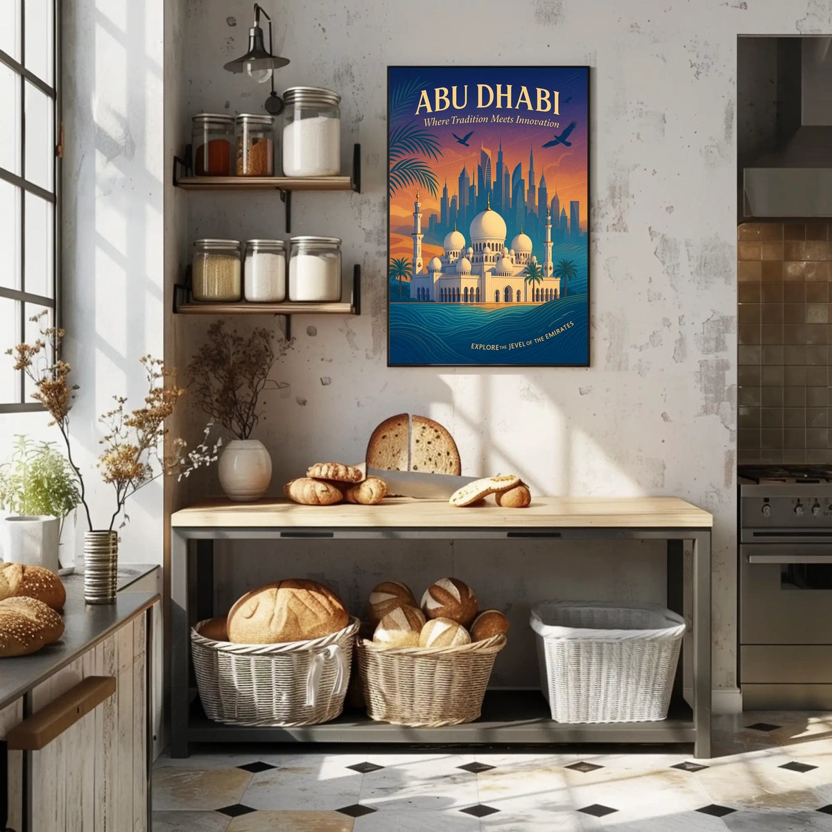 Abu Dhabi Tradition Meets Innovation Travel Poster