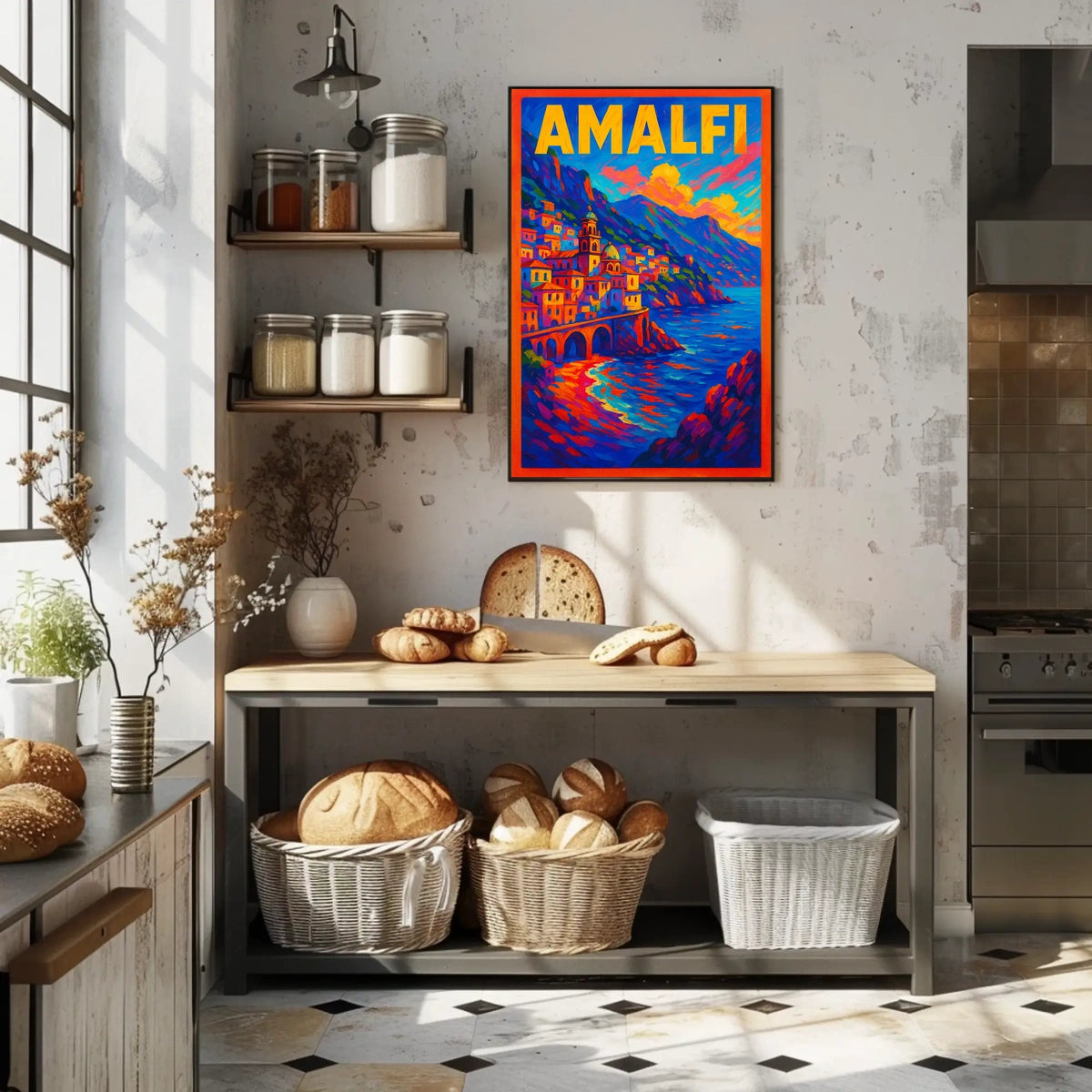 Amalfi Coast Vibrant Seaside Escape Poster