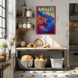 Amalfi Coast Vibrant Seaside Escape Poster