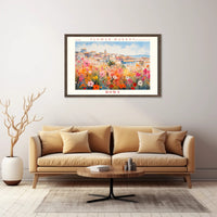 Vibrant Flower Market in Italy Travel Poster