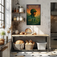 Vietnam War Historical Poster Vintage Military Print