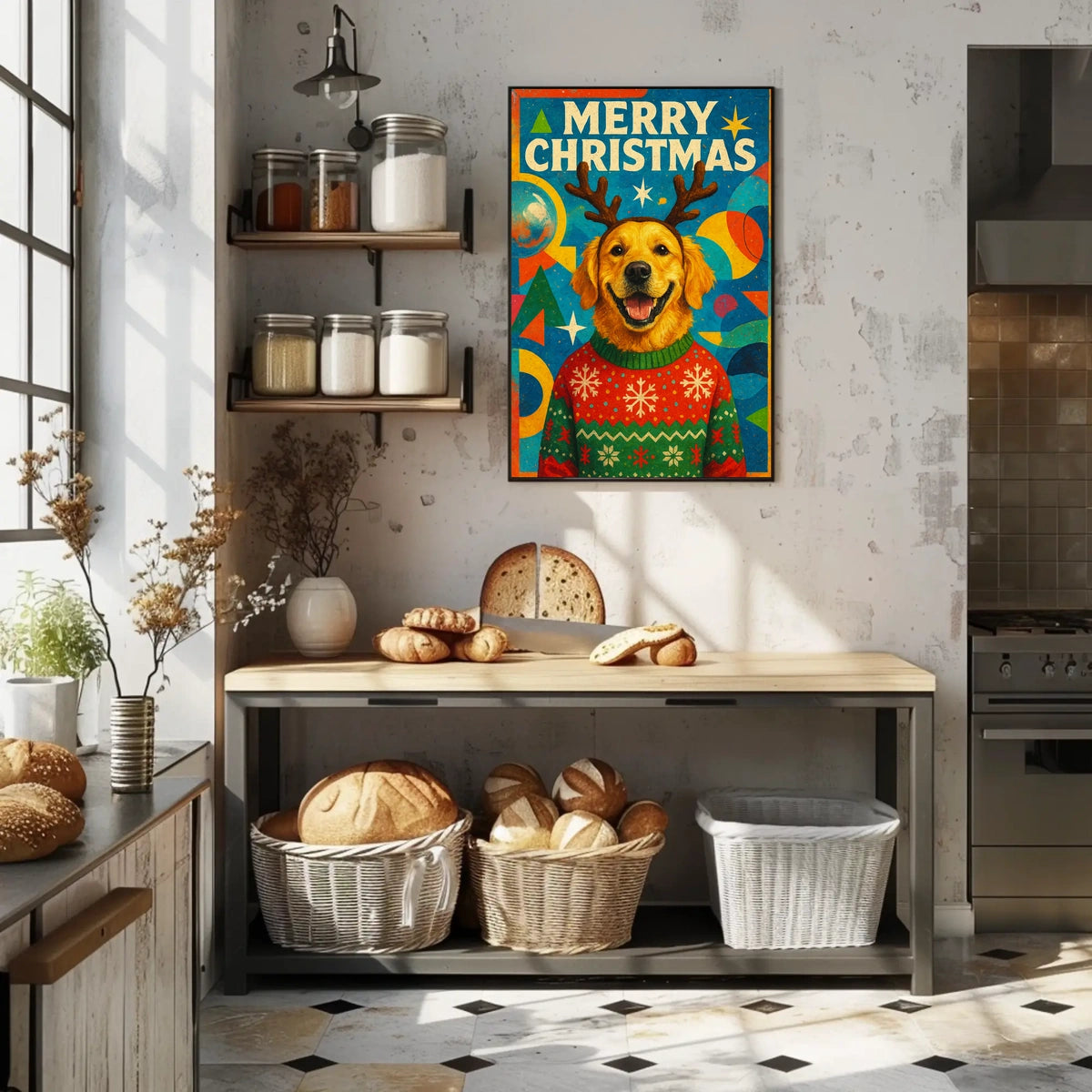 Merry Christmas Canine Poster