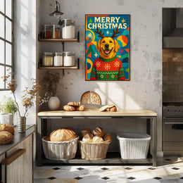 Merry Christmas Canine Poster