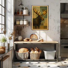 Illuminated Moose Poster