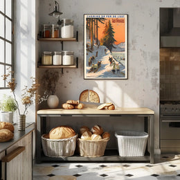 Winter Fun in Les Vosges Poster PosterGoat
