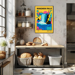 Niagara Falls New York Modern Abstract Poster