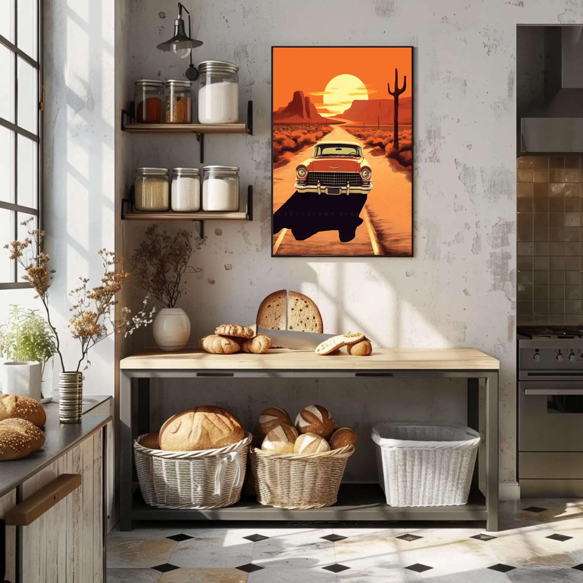 Desert Road Journey Poster