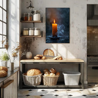 Photorealistic Burning Candle Travel Poster Wall Art PosterGoat