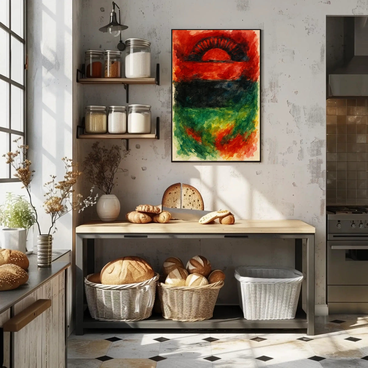 Abstract Sunrise Poster