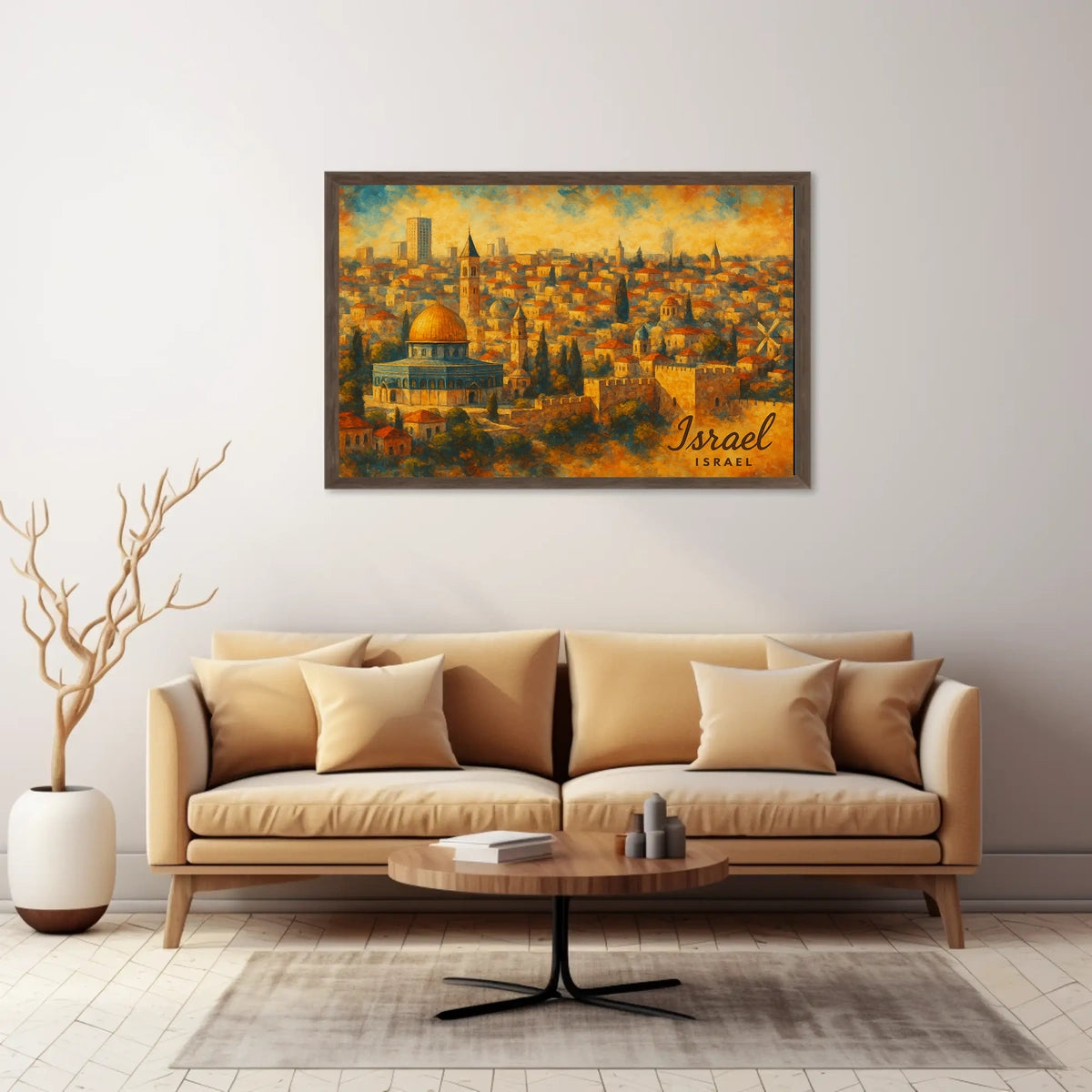 Jerusalem Skyline Artistic Impression Poster