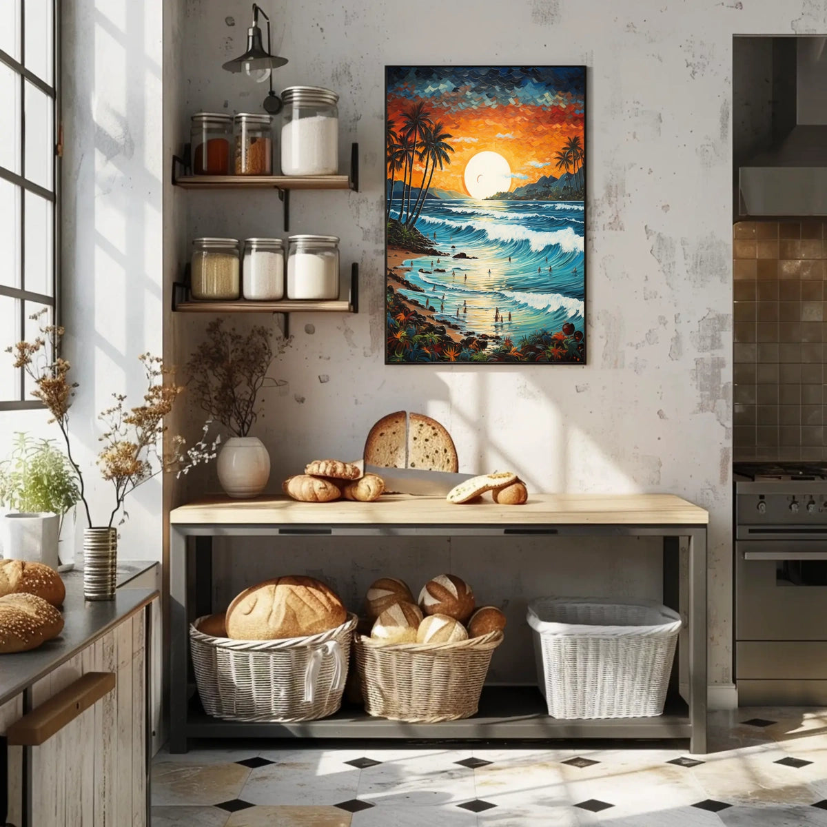 Tropical Sunset Beachscape Travel Poster