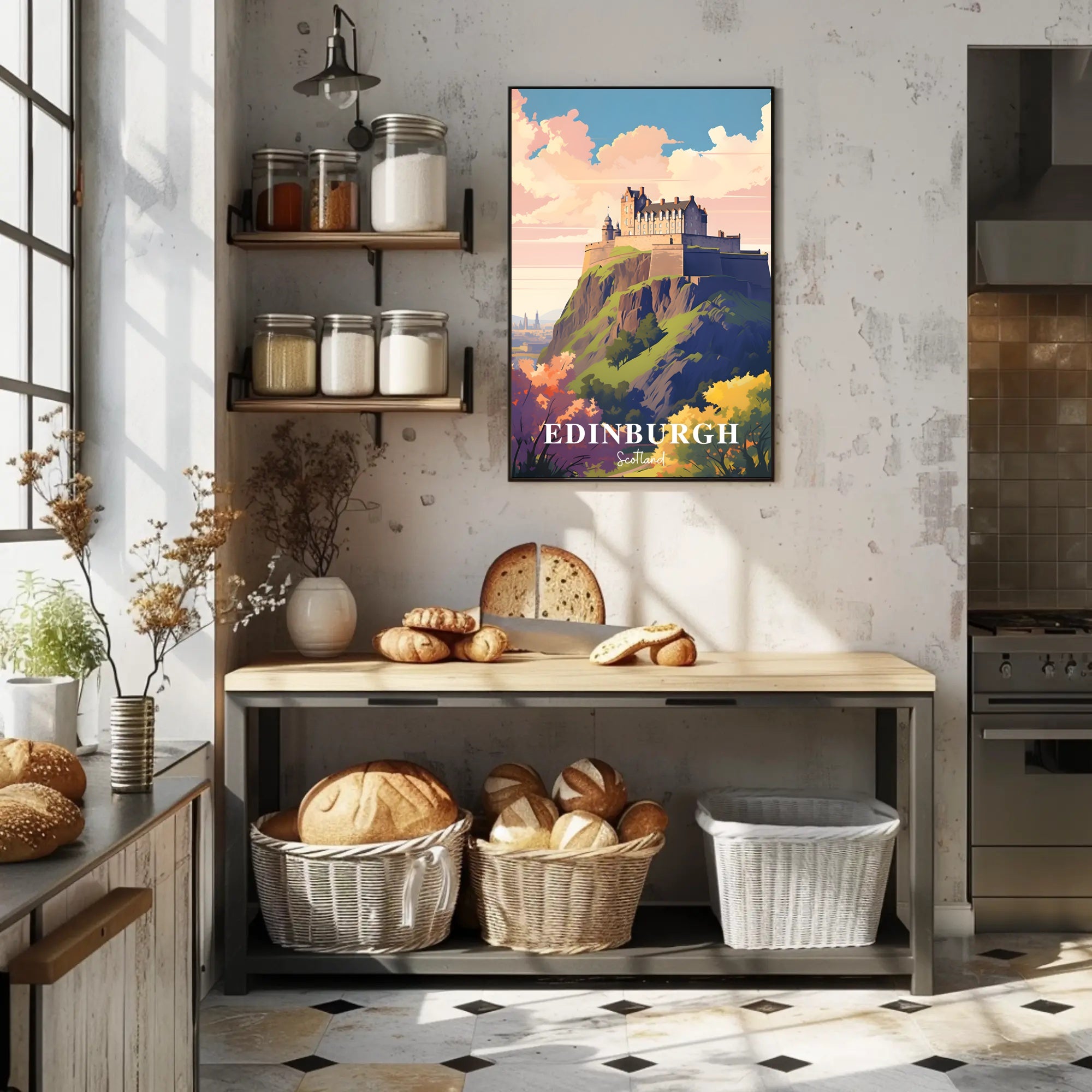 Edinburgh Castle Travel Poster