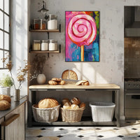 Lollipop Poster Whimsical Colorful Pop Art Print