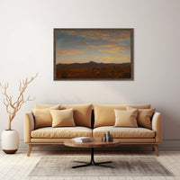Serene Landscape Painting of Sunset: Artistic Poster