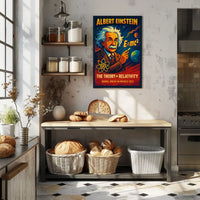 Albert Einstein Relativity Educational Science Poster