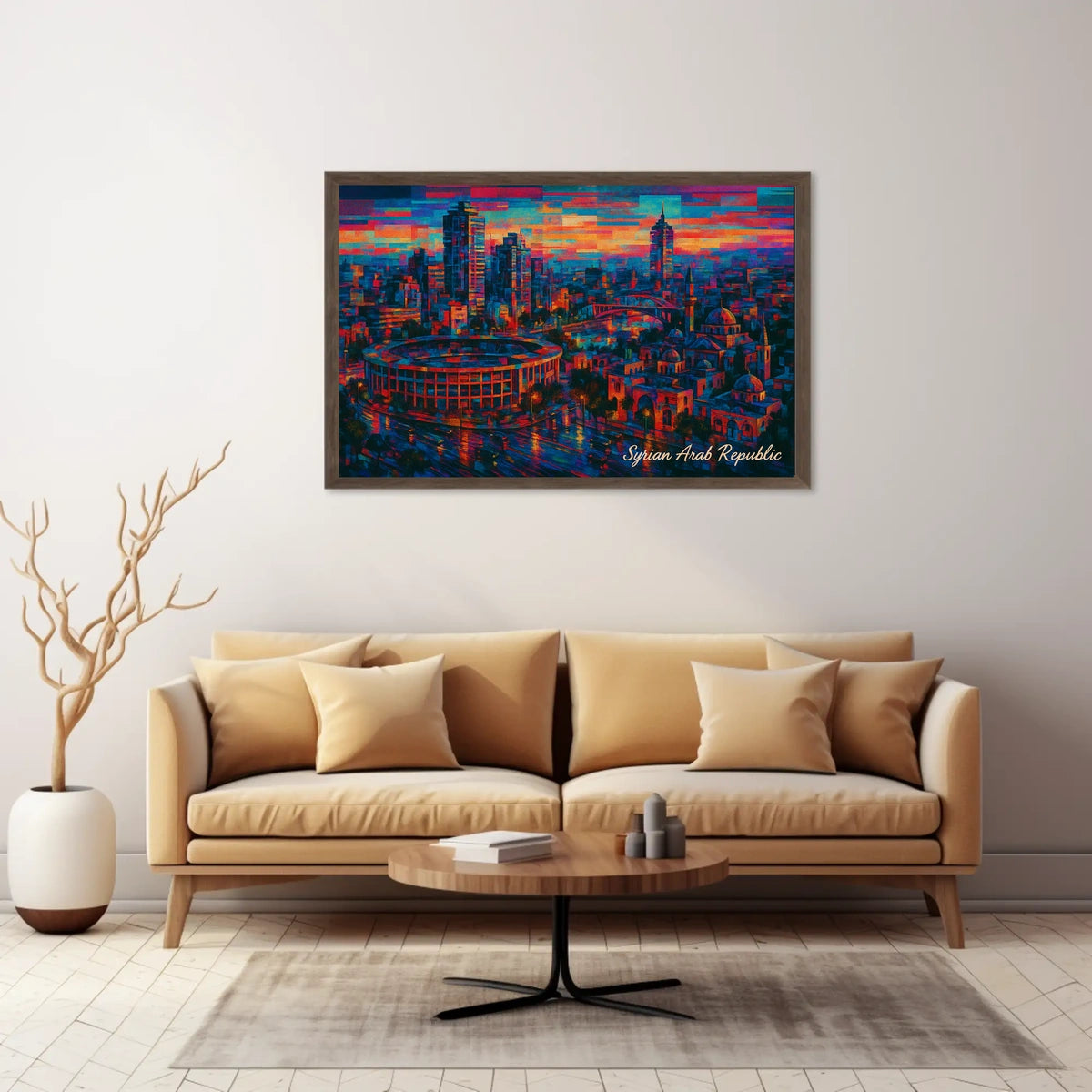Syrian Arab Republic Vibrant Cityscape Poster