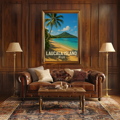 Laucala Island Fiji Scenic Tropical Beach Coast Poster