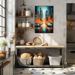 Futuristic Cityscape Poster