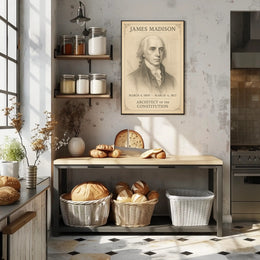 James Madison 4th President Sketch Poster Art Print PosterGoat